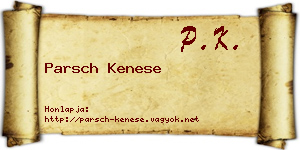 Parsch Kenese névjegykártya